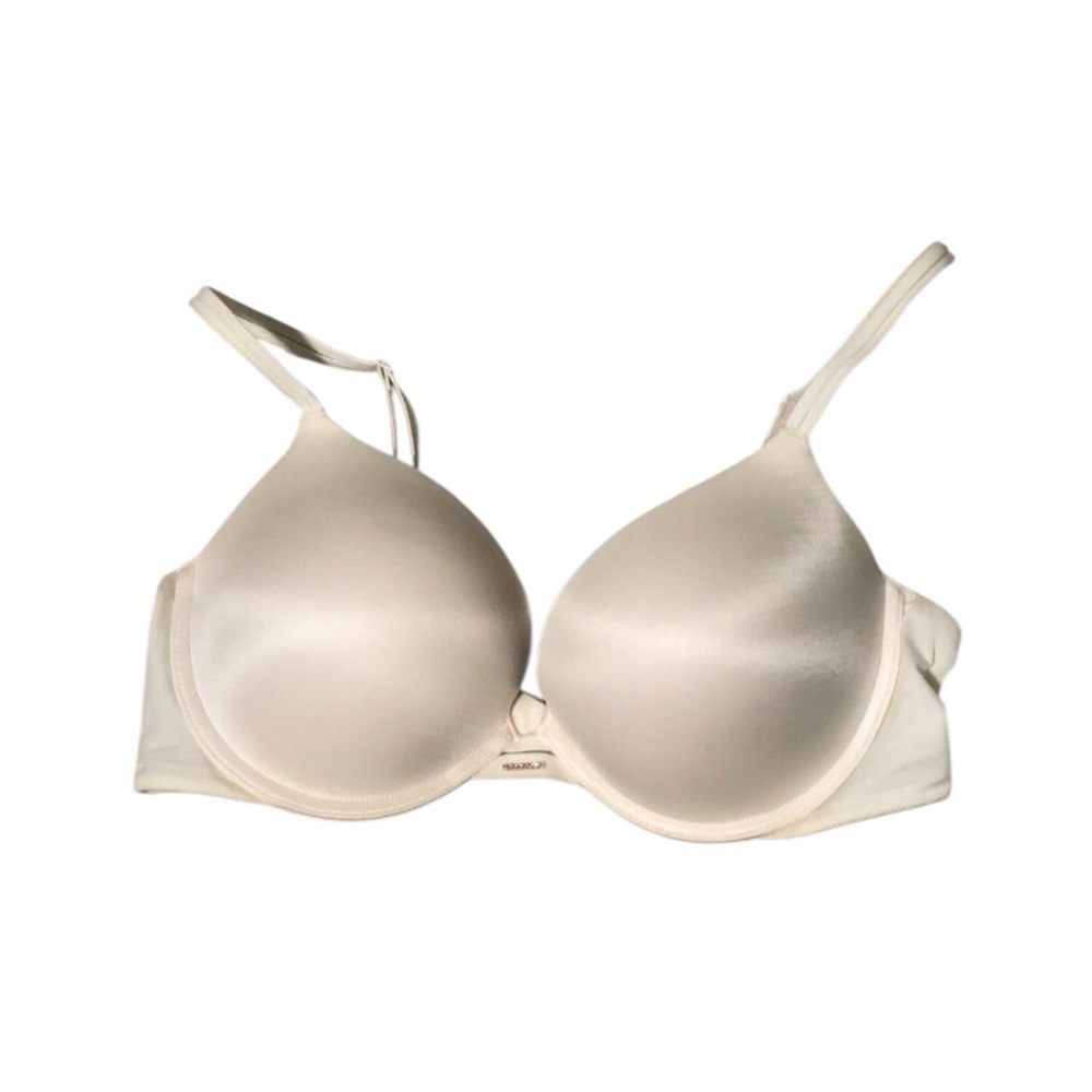 Victoria's Secret Very Sexy Push Up Bra Ivory Rhinestone Sz 38C Convertible